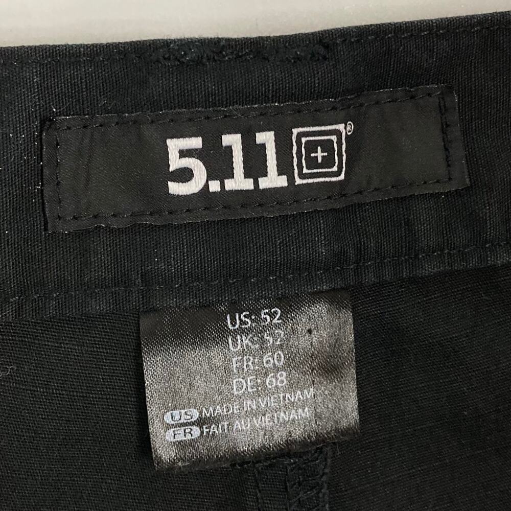 5.11 TACTICAL SERIES Pant 52 Mens Black Cargo Regular-Fit Ripstop Resistant - Picture 3 of 16
